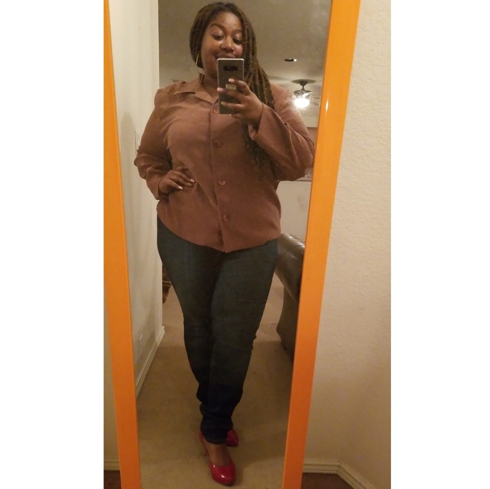 ***Plus Size Soft Caramel Blazer***